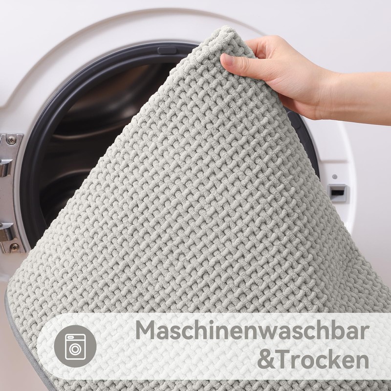 Homaxy Chenille Bathroom Rug, Soft Bath Mat, Non-Slip, Washable Bath