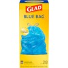 Glad 30 Gallon Recycling Bags, Large Drawstring Trash Bags, Blue,