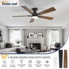 Dolavast Ceiling Fans with Lights, 52 Inch Low Profile Ceiling