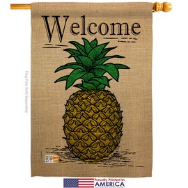 Ornament Collection Southern Classic Pineapple Garden House Flags Kit Regional Welcome Yall Bless HomeCountry Particular Area Small Decorative Gift Yard Banner Double-Sided Made in USA 28 X 40