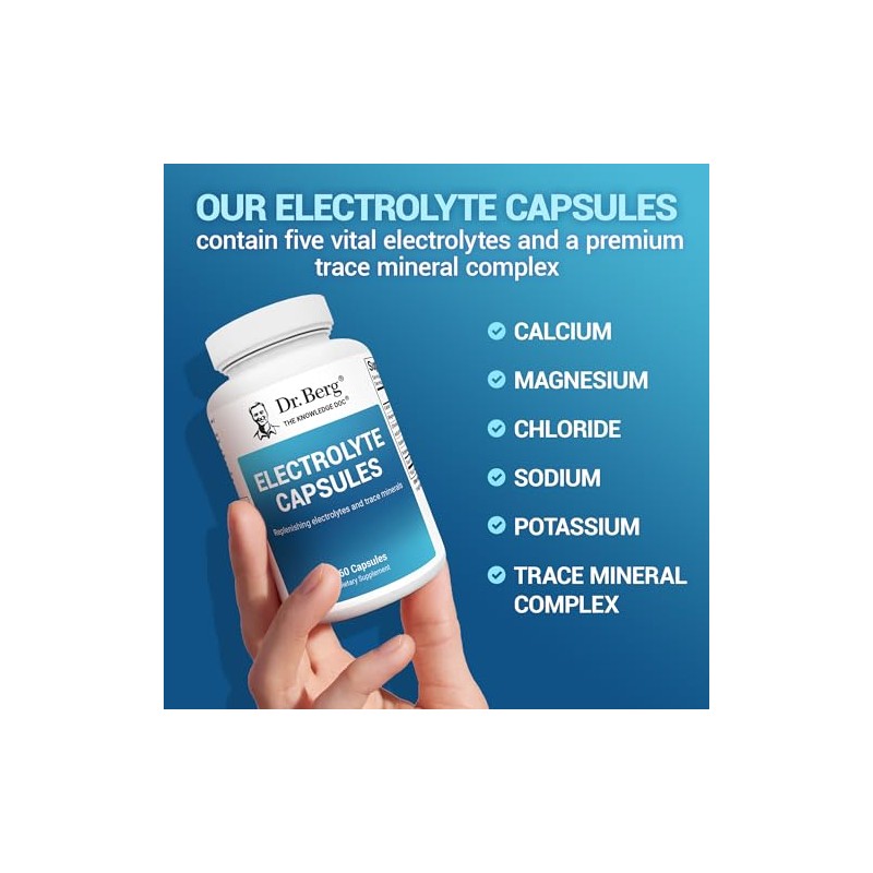 Dr. Berg Nutritionals- C?psulas de Electrolitos Dr. Berg Suplementos