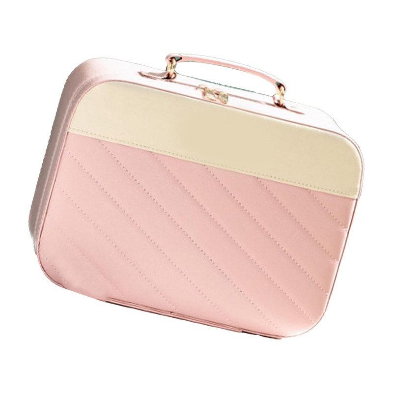 Makeup Case Large Capacity PU Leather Waterproof Portable Cosmetic Box