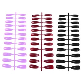 Minkissy 72pcs Pointed False Nails for Women Artificial Nail Tips for Art Manicure Sturdy Full Coverage Supplies