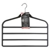 Set of 2 Trouser Hangers Made of Black Felt, ABS