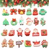 Ellxen Pack of 24 Christmas Figures, Small Pendants, Mini Christmas