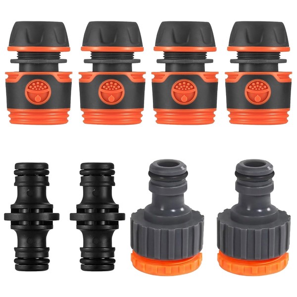 Ajuanbazha Garden Hose Connection Set, Includes Double Plugs and Adapters