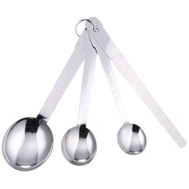 Shimomura Industry FVS-626 Full Veggie Smile Measuring Spoon, Dishwasher Safe, Made in Niigata, Tsubamesanjo, Silver, 6.5 x 1.8 x 0.6 inches (165 x 45 x 15 mm)