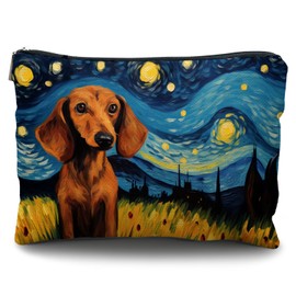Likjad Dachshund Makeup Bag,Dachshund Cosmetic Bag, Dachshund Makeup Travel Toiletry Bag,Dachshund Gifts for women，Dachshund Mom Gifts,Dachshund Lover Gifts