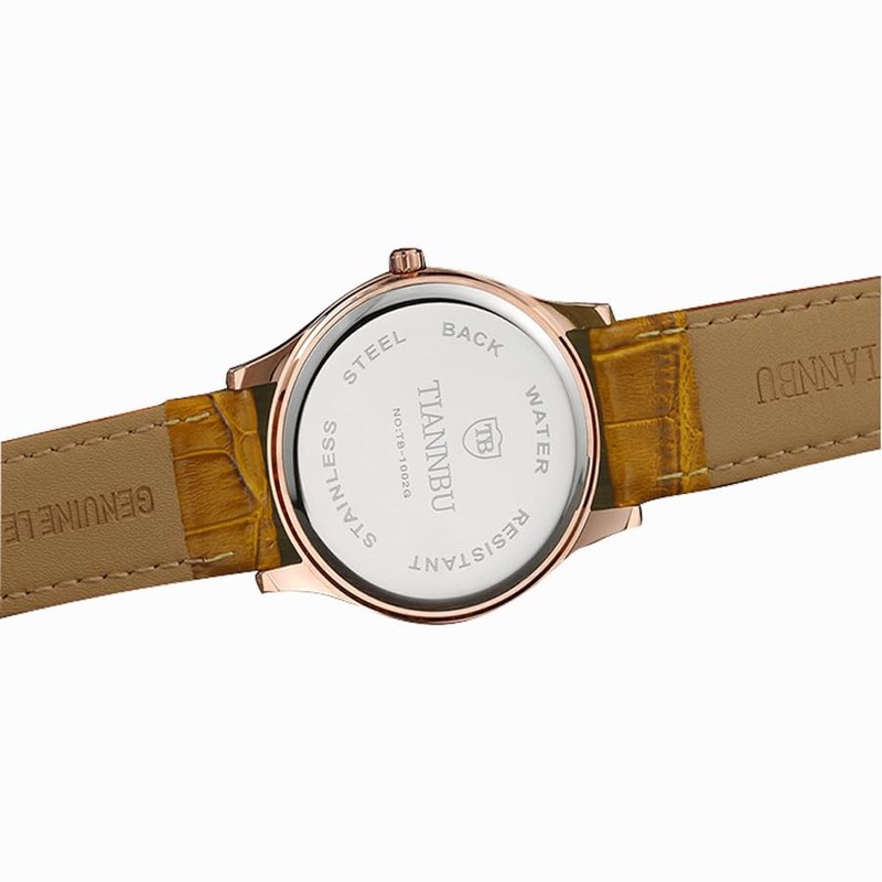 DREAMING Q&P Unisex Analog Quarz Paar Uhr mit Leder Armband