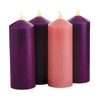 Purple and Pink Flameless LED Pillar Advent Candle Set of