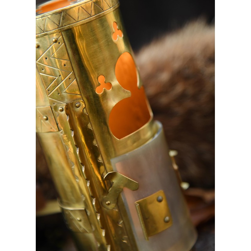 Brass Lantern with Horn Door
