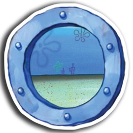 Bikini Bottom Window Sticker Decal – Funny Vinyl Car Window Decal for Fans – 5 Inches, Durable & Weatherproof - KCD4062