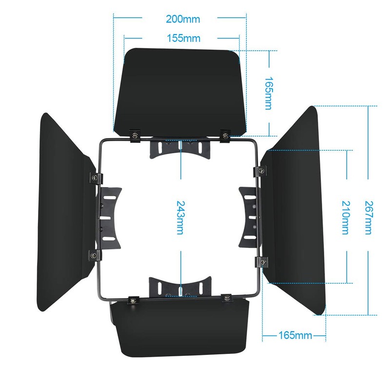 BETOPPER Barn Doors for Stage Lights Par Lighting COB Stage