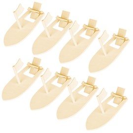 Herefun Wooden Boat Toy, 8 Pieces Wooden Sailing Boat Set Painting DIY, Mini Wooden Sailing Boat Educational Toy, Children's Wooden Toy Boys Craft DIY Children's Toy Painting and Decorating