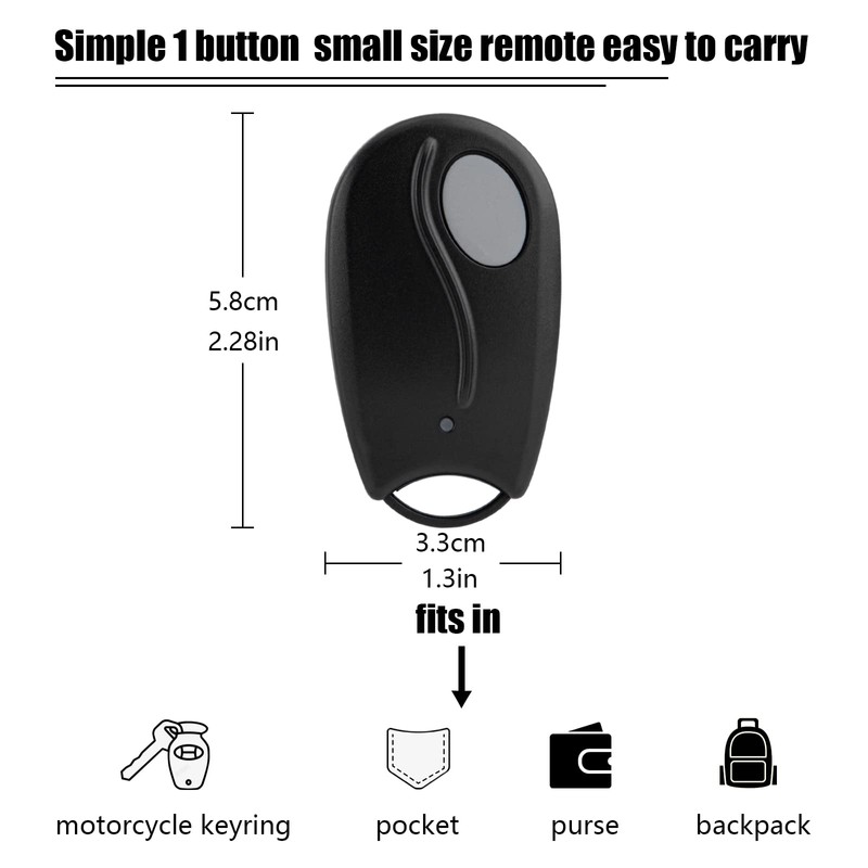 ACT-31B ACP00879 1-Channel Garage Door Opener Remote Control for 318MHZ