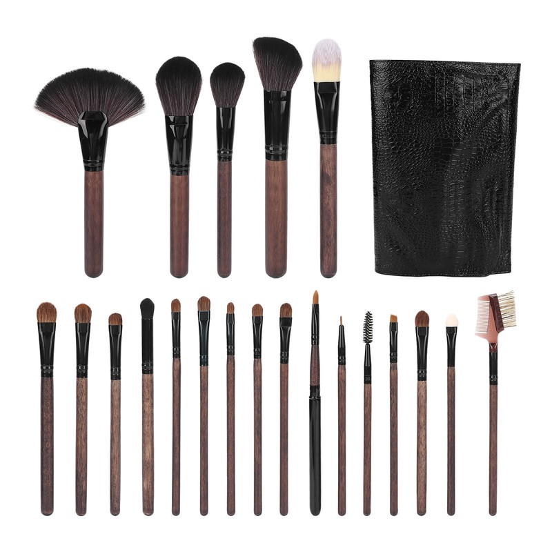 21pcs Makeup Brush Set Wooden Handle Eyeshadow Foundation Blush Brush