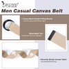 JASGOOD Men&Women Canvas Belt Web Fabric Casual Belt with Black