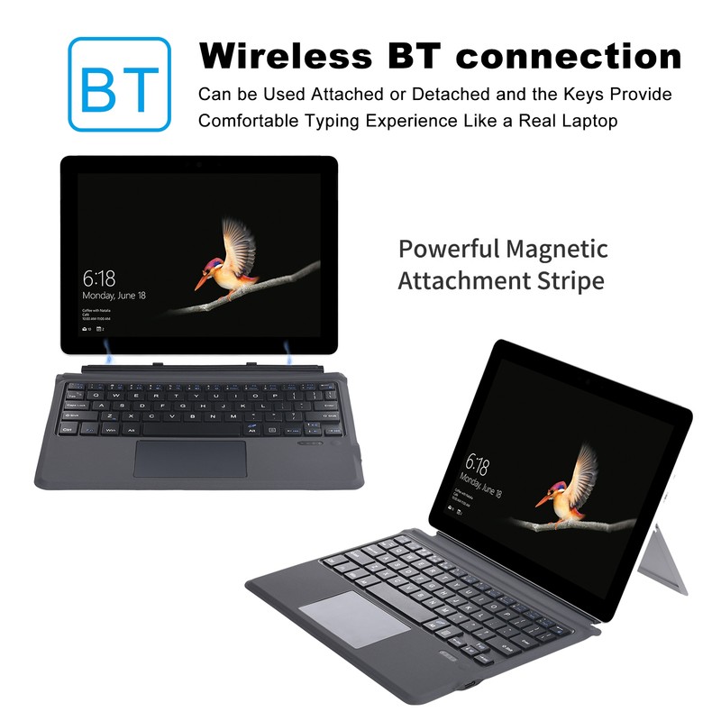 Tablet Keyboard Ergonomic Portable Bluetooth Tablet Leather Case Keyboard for