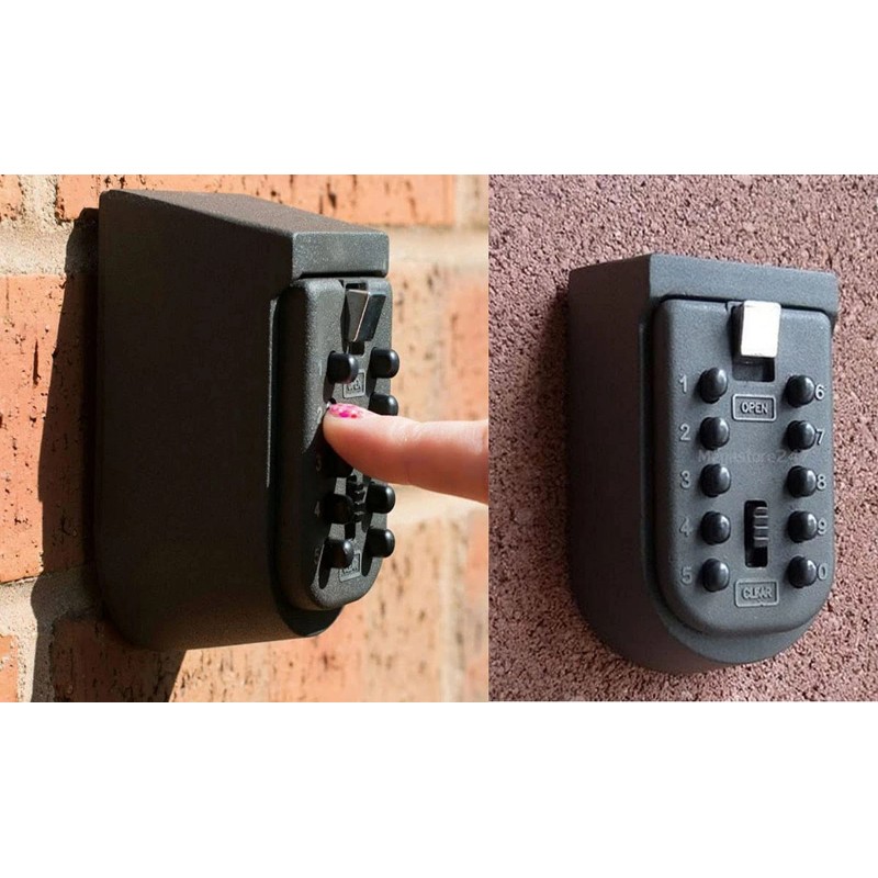 JASEASYZ Key Lock Box for Outside Wall Mount, Waterproof Spare