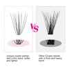 Cluster Eyelashes, Individual, 10 Roots, 0.07mm C-curl, 10mm, Medium Length,