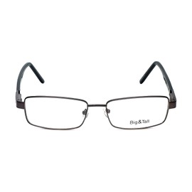 Vivid Eyewear Big and Tall Designer Eyeglasses Big-And-Tall-5-Gunmetal in Gunmetal 58mm DEMO LENS