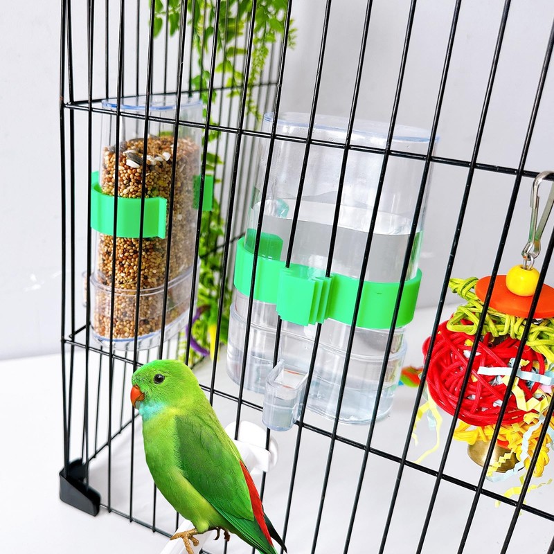 Automatic Bird Water Dispenser Parrot Water Feeder Bird Seed Food