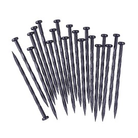 Landscape Edging Spikes, 8 inch Plastic Landscape Anchoring Spikes,Spiral Nylon Landscape Spike for Garden Lawn Yard, Edging, Weed Barrier, Artificial Turf (8in -25 Count)