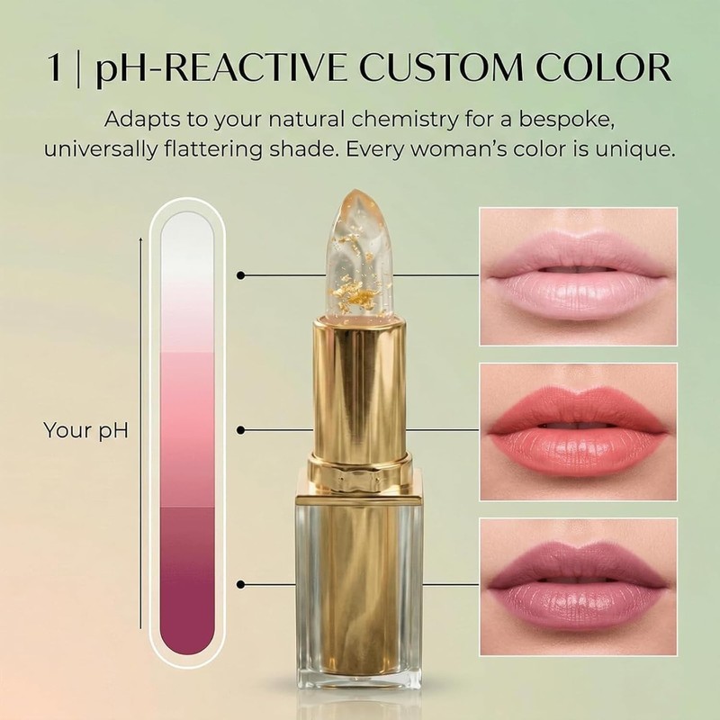 Areliaa Lipstick,Areliaa Skin-Adaptive Lipstick,PH Lipsticks Color Changing