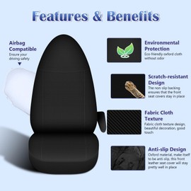 vokoroad Front Seat Cover for 2010-2025 Chevy Express Front Bucket Seat with Opening for Grab Handle on Passenger Side Backrest, Custom-Fit Made in Gray Water Resistant 600D Fabric, Exact Fit