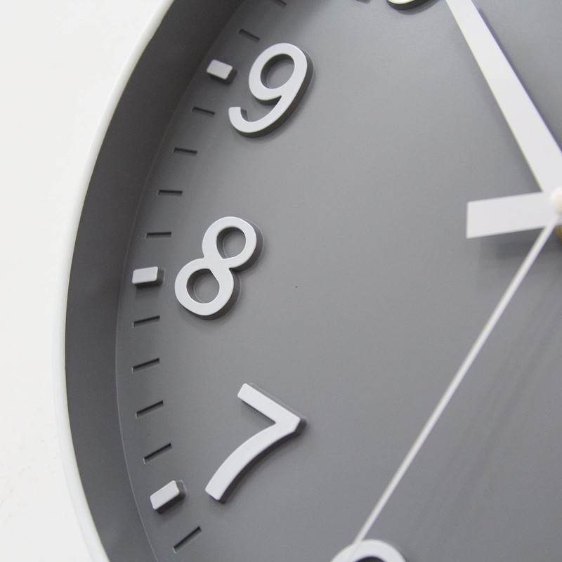 HZDHCLH 30 cm Silent Wall Clock Sweeping Second with Arabic