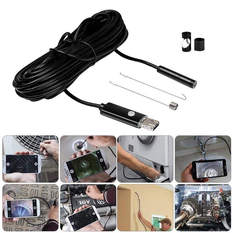 Endoscope Camera - HugeAuto USB Endoscope IP67 Waterproof 5M Camera