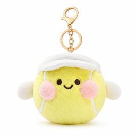 Tapufitil Tennis Plush Keychain, 10cm Cute Sports Charm For Bags & Backpacks, Stylish Tennis Accessory