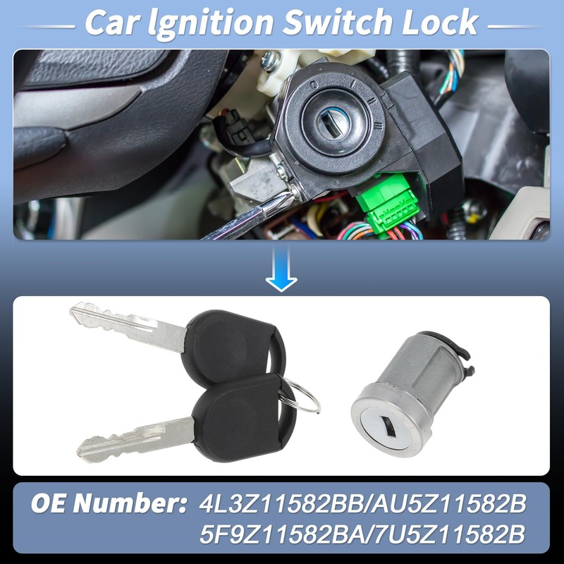 X AUTOHAUX No.4L3Z11582BB/5F9Z11582BA Ignition Lock Cylinder for Ford F150 2004-2020