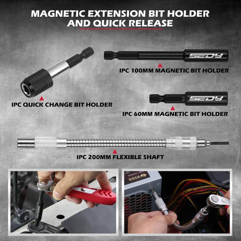 SEDY 232-Piece Ultimate Screwdriver Bit Set - Security Bit Set,