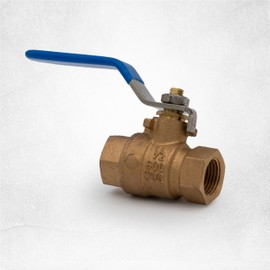 Buck Algonquin | 1/2" Low Profile Bronze Full Flow Ball Valve with Stainless Steel Vinyl-Coated Handle | MPN: 00BBV50LP | Hydrasearch