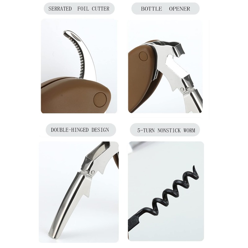 FAFAXOXO Buddy the Bordeaux Collie Black Dog Corkscrew, Professional Waiters