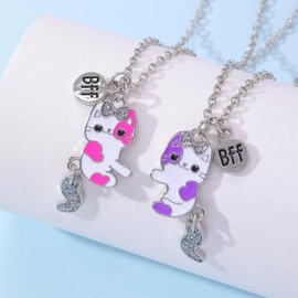 PLABBDPL Best Friends Necklaces – Set of 2 Friendship Necklaces for Girls & Women, for Birthday, Christmas, Bridesmaid or Sisters