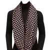 Wrapables Dottie Infinity Acrylic Knit Scarf Winter Circle Scarf, Brown/White