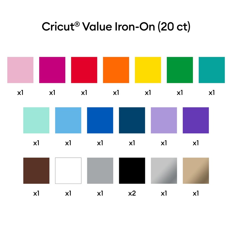 Cricut Cricut? Value Iron-On, Rainbow Sampler - 12 in x