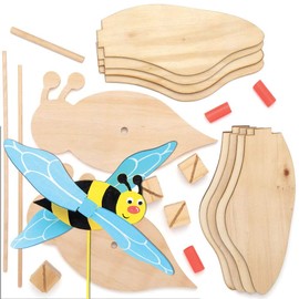 Baker Ross Bee Pinwheel Craft Kits for Kids Craft Projects (Pack of 2)