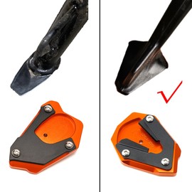 ZYAKOMO CNC Motorcycle Kickstand Pad Foot Side Stand Extension Support Plate Compatible with 1290 SUPER ADVENTURE S 2023 1290 SAS 2022 1290 Super ADV S 2021 (Black)