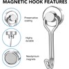 LOVIMAG Magnetic Hooks, 25LBS Swivel Magnet Hooks for Hanging, Magnetic