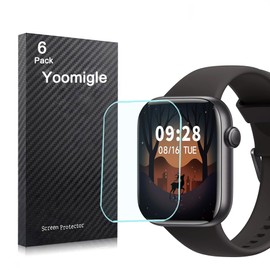 Yoomigle 6 Pack Compatible with AcclaFit P5 1.85'' Smartwatch Screen Protector Film for H Band P5 1.85 inch Smart Watch Screen Protectors Foils Cover Crystal Clear HD Anti-Scratch