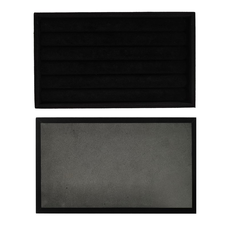 SCIKHEFT Stackable Jewelry Trays Velvet Drawer Organizer Inserts Tray Jewelry