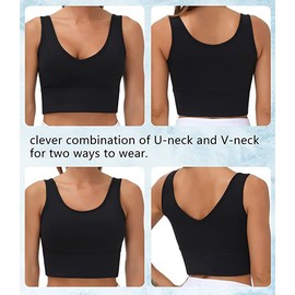 THE GYM PEOPLE NWT $28 S /M THE GYM PEOPLE Longline Sports Bra Padded Crop Tank Tops reversable