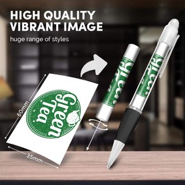 Destination Vinyl ltd Beautiful and comfortable White Ballpoint Pen(Black Ink) - Green Tea Healthy Organic Tea Cup #5171