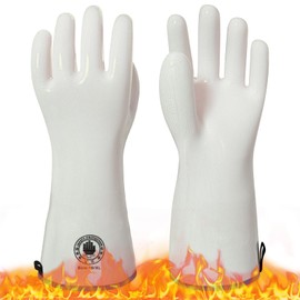 Silicone Oven Gloves, Heat Resistant Oven Gloves with Fingers, Kitchen Oven Mitts Smoker Gloves for Barbecue, Baking, Grilling, Cooking, Food Grade, Waterproof (8)