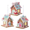 3Pcs Pastel Gingerbread House Ornaments - Candy Clay House with