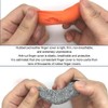 Grey, Finger Cots Cut Resistant Protection, 10 Pieces Reusable Finger