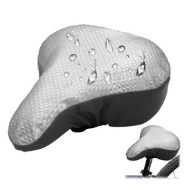 Fahrradsattel Überzug Sonnenschutz,Sattelschutz wasserdicht Fahrradi,Aluminiumfolie,Wärmedämmung,Fahrradsattel Regenschutz,Universal Sattelüberzug Fahrrad für Elektroauto/Fahrrad/Mountainbike,Silber